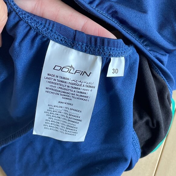 NEW Dolfin Size 30 Swimwear Athletic One Piece Swimsuit Racerback Straps Keyhole - Picture 9 of 10